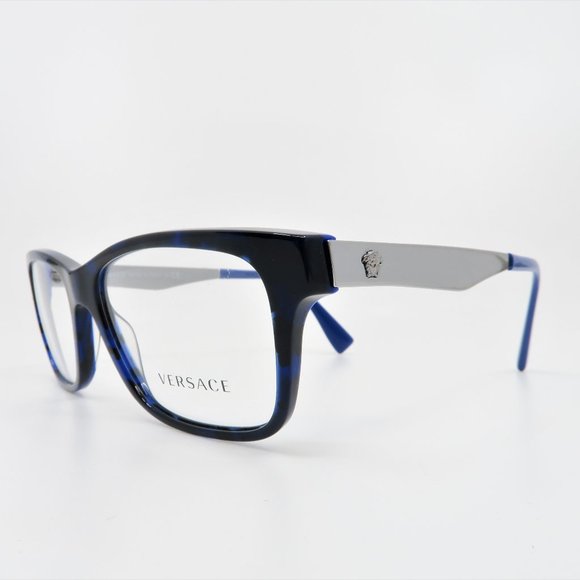 Versace MOD 3245 5237 55mm Men Black/Blue & Medusa - Picture 3 of 8